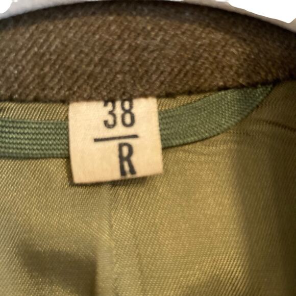 Vintage US Army 40s Olive Drab Green Uniform Jacket Button Fly Wide Leg Pants 38 - Picture 7 of 16